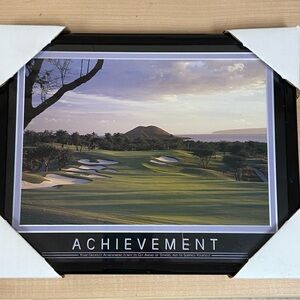 Framed Motivational Golf Print